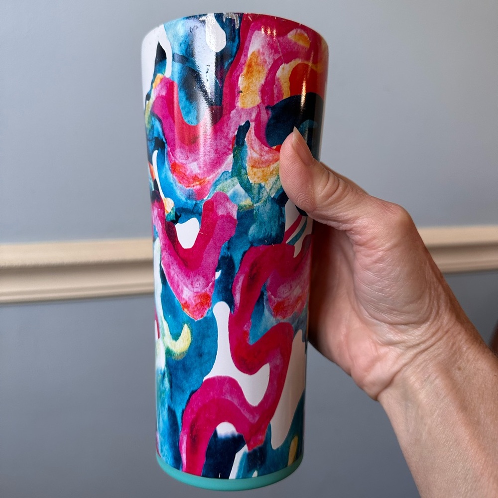 Swig Life 22 Oz Pink, Teal, Orange Abstract Tumbler